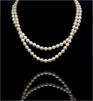 Mikimoto double strand pearl necklace
