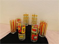 8 Retro Drinking Glasses by Ocean Thailand