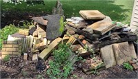 Pile w/ Wood, Concrete Bricks, & More