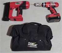Fire Storm Drill & Staple Gun w/ Bag