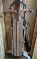 Vintage Wooden/Metal Sled 53"L