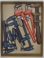 Lot w/ Pipe Wrenches