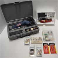 Mini carving tool kit, polishing material & rotary