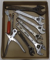 Lot w/ wrenches by sunlight, craftsman, and more