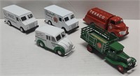 Toy Trucks Including Dairy, Mail, Bakery, & More