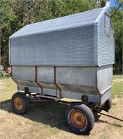 Enclosed feed house wagon