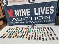 100ct. Hotwheels Matchbox cars and more
