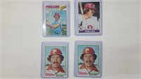 4 Mike Schmidt Baseball Cards