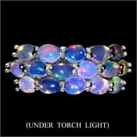 Unheated Fire Opal 925 Ring