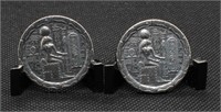 2 x 1/2 oz - Fine Egyptian Round Bastet 999 Silver