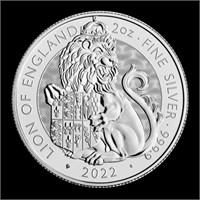 2 oz Tudor Beasts Lion of England Silver Coin