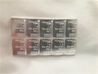 Valcambi Suisse CombiBar 10 x 1g 999 Silver Bars