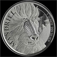 1 oz Cameroon Mandrill Silver Coin (2020)