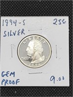 1994-S Silver Proof Washington Quarter coin