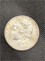 1890 Morgan Silver Dollar Coin marked AU