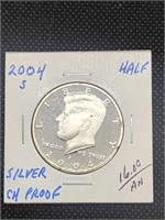 2004-S Proof Silver Kennedy Half Dollar coin