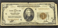 1929 National $20 Philadelphia US Paper money