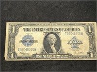 1923 $1 Oversized Silver Certificate US paper