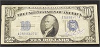 1934 $10 Silver Certificate US paper money