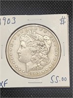 1903 Morgan Silver Dollar Coin marked XF