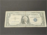 1957-B Star Note $1 Silver Certificate US paper