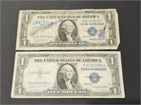 Pair of 1935 F and G $1 Silver Certificate US