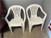 (2) Plastic Stacking Chairs