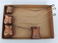 Tray Lot of Copper Ladles, Dippers