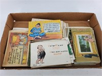 Tray Lot of Vintage Post Cards