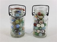 2 Jars of Marbles - Half Pints
