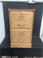 Two Drawer Wood Filing Cabinet