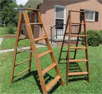 2- 6' Wooden Step Ladders