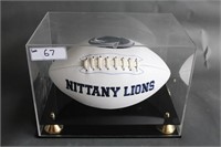 Nittany Lions football in display case