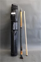 M star professional pool pole 2 pieces in case