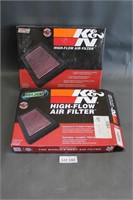 2 K&N high airflow air filters,