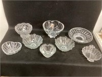 Crystal Bowls and Candies,Lot of 8