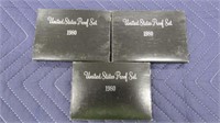 THREE 1980 UNITED STATES MINT PROOF SETS