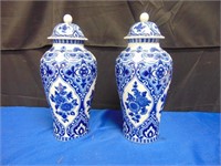 Wallendorf Porcelain Vases Signed Echt Kobatt (2)