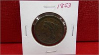 1853 LIBERTY HEAD LARGE CENT