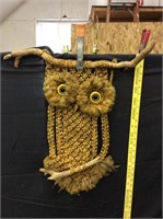 MCM Macrame HOOT OWL Wall Hanging