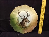 Antique Bavaria Porcelain Buck Deer Plate