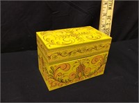 BOHO Avon Tin Recipe Box