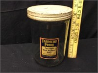 Vintage HULMAN FARMERS PRIDE Jelly Jar
