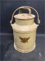 Mini Metal Milk Can with Eagle