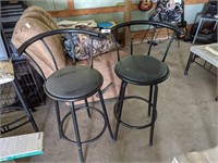 (2) High Top Padded Stools