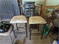 (2) High Top Cushioned Stools