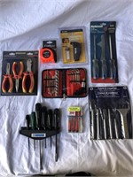 New & Old Mixed Hand Tools, Chisels, Pliers + -XB