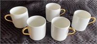 The Paragon -demi tasse white & gold cups - WA