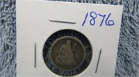 1876 LIBERTY SEATED SILVER DIME