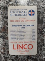 1933 Linco Football schedule